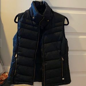 Black and silver Michael Kors Puffer vest